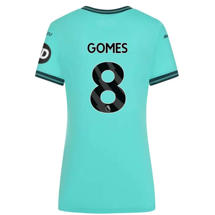 Wolverhampton Wanderers Store | Shop Official 25-26 Wolves Pro Away Shirt – Womens GOMES 8 Wolves Gear